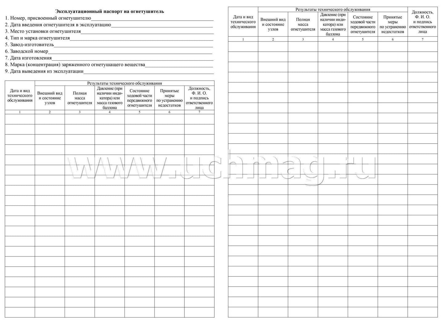 Журнал учета огнетушителей ( Приложение А ГОСТ Р59641-2021) (Формат А4, blok бумага офсетная, пл. 60, обложка офсетная, пл. 160) 24 стр.