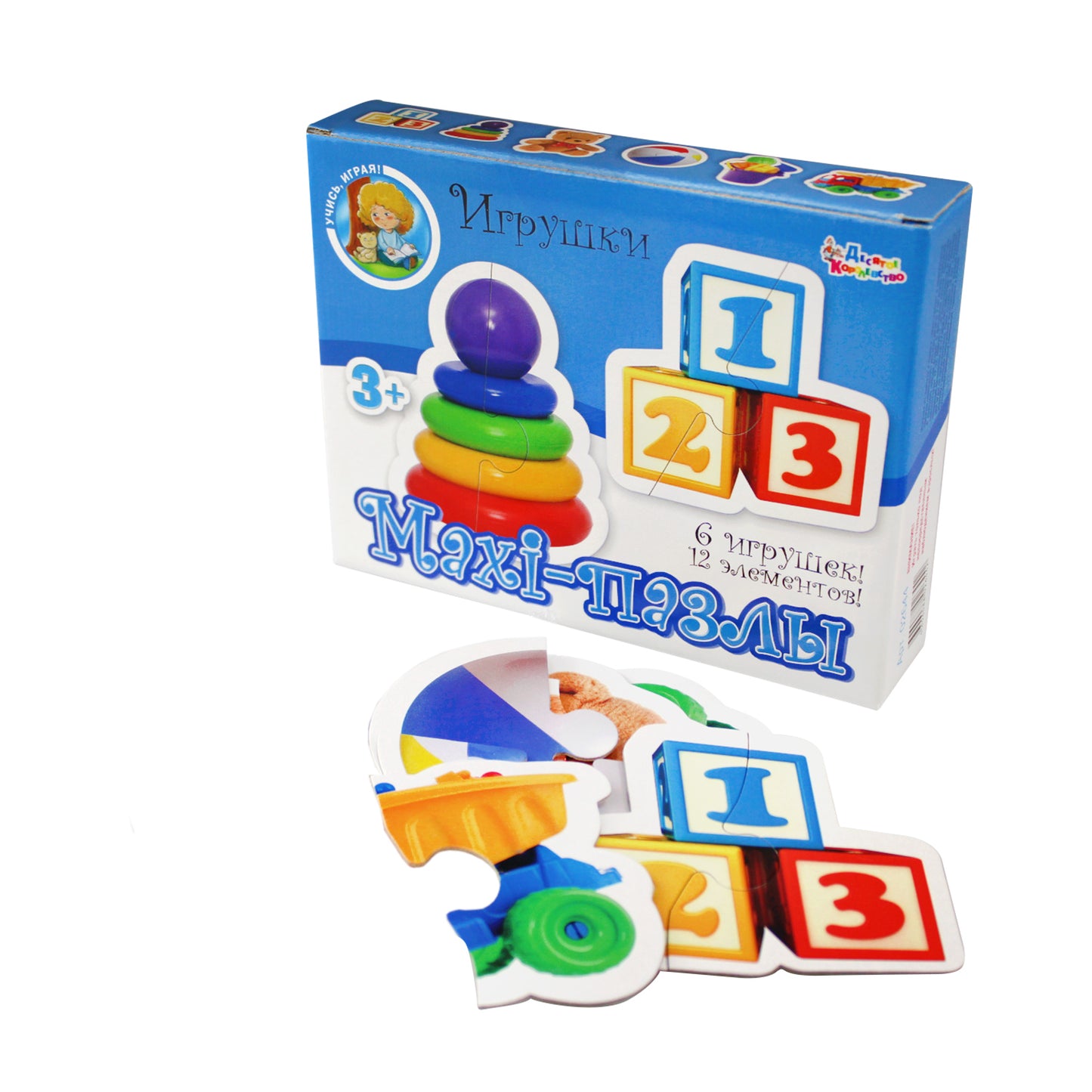 Пазлы-maxi ДК "Игрушки", 12 éléments
