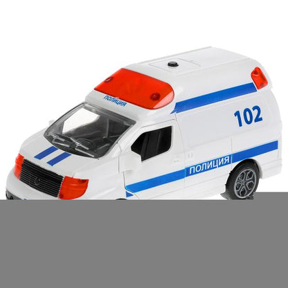 Machine en plastique de taille moyenne 12,5 cm, откр. двери, инерц., кор. Parc technologique dans le cor.2*96шт