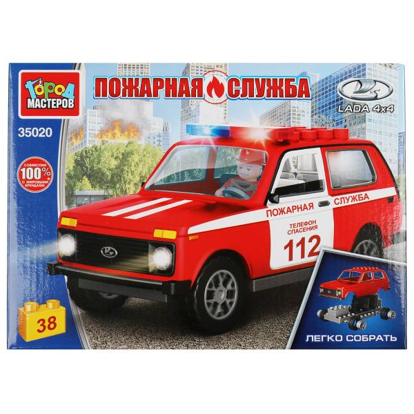 Constructeur LADA 4х4: ПОЖАРНАЯ СЛУЖБА, 38 jours. (легко собрать) Город мастеров в кор.2*40шт