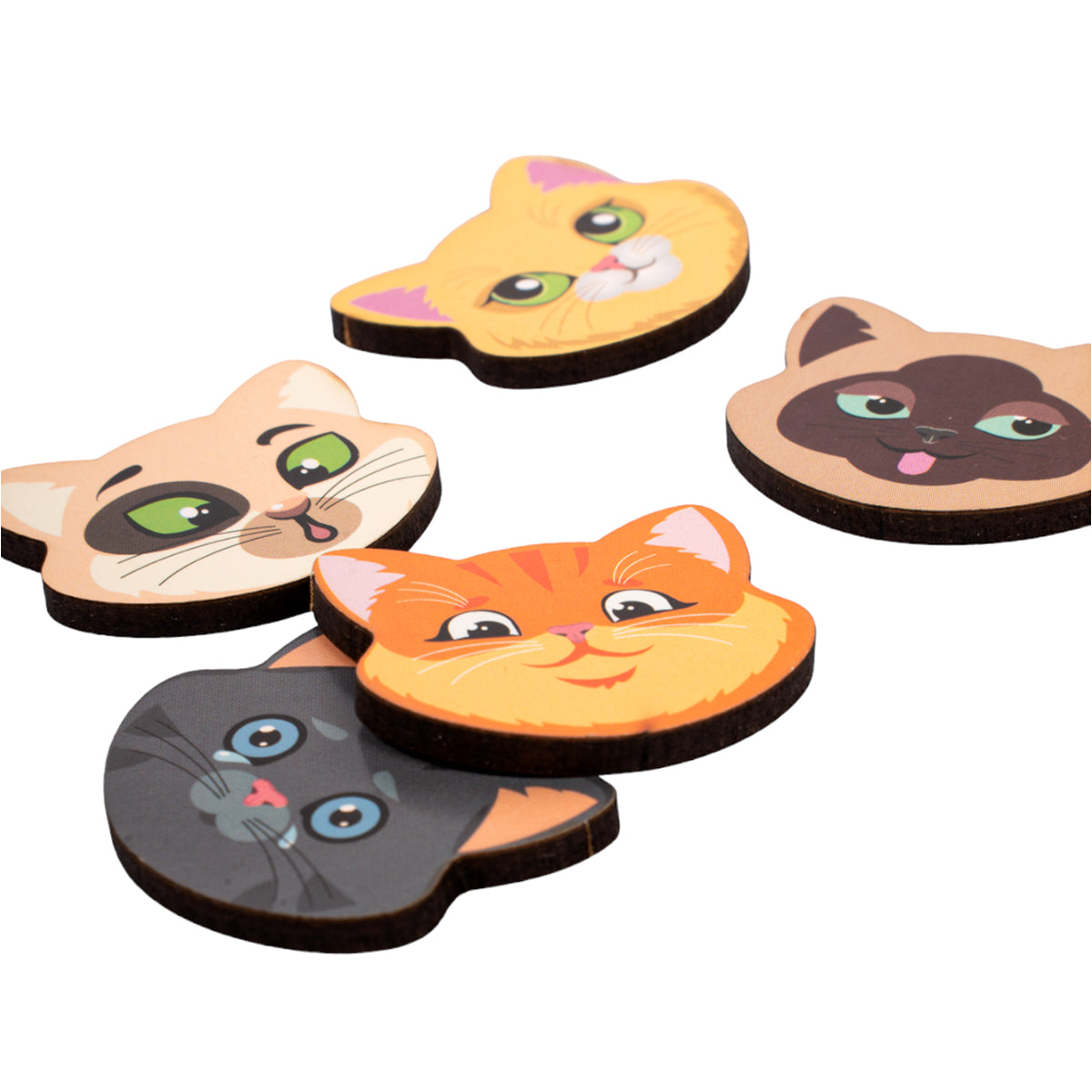 Игра настольная деревянная МЕМО "Коты" (24 фишки в коробке) Bois de terre lointaine