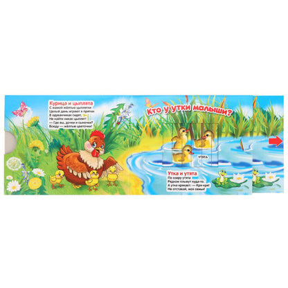 "УМКА". МАМЫ И МАЛЫШИ. М. ДРУЖИНИНА. КНИЖКИ-ДВОЙНЫЕ ЗАДВИЖКИ. ФОРМАТ: 210Х170ММ, 10 СТР. в кор.30шт