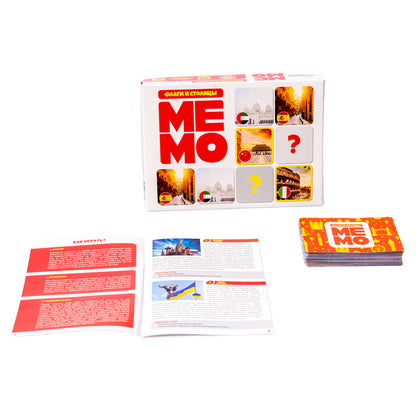 Игра настольная МЕМО "Флаги и столицы" (50 cartes)