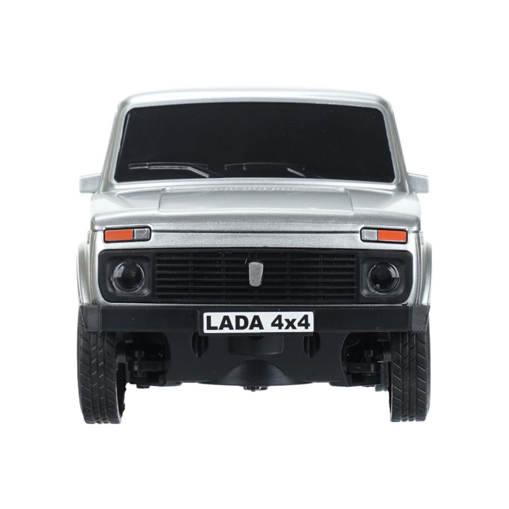 Машина р/у LADA 4x4 23 см, свет, серебристый, кор. Технопарк в кор.24шт