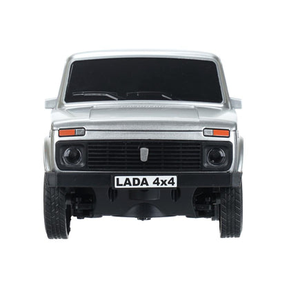 Машина р/у LADA 4x4 23 см, свет, серебристый, кор. Технопарк в кор.24шт