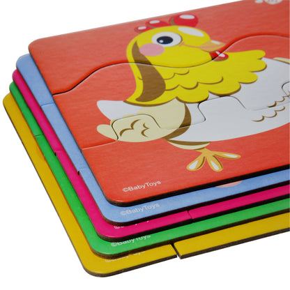 Maxi paquet. Jouets pour bébé. ЗИГЗАГ 18 éléments. Maison de famille