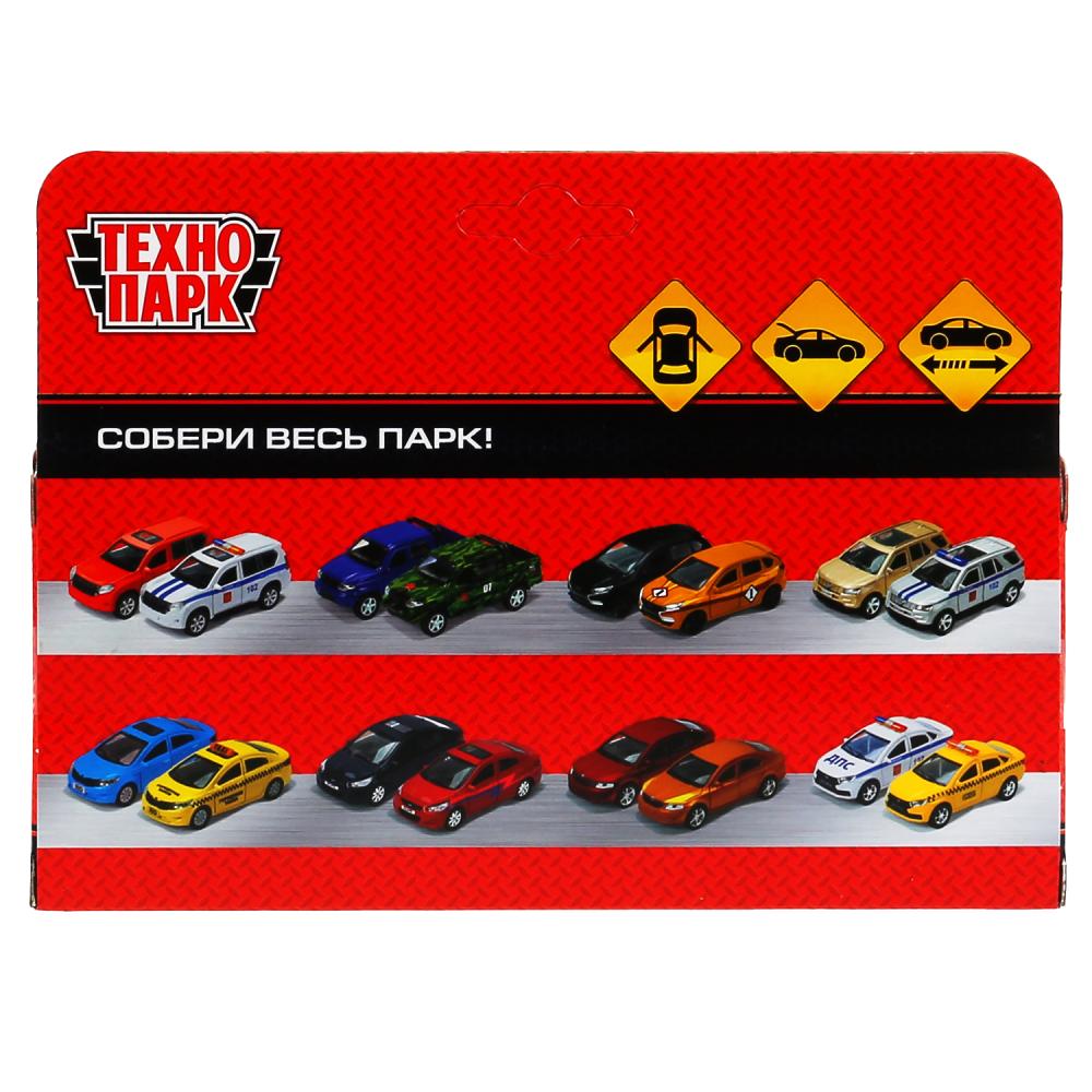Machine en métal "toyota prado policia" 12 cm, ouverte. двери, инерц., белый в кор. Parc technologique en cor2*36шт