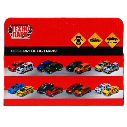 Machine en métal "toyota prado policia" 12 cm, ouverte. двери, инерц., белый в кор. Parc technologique en cor2*36шт