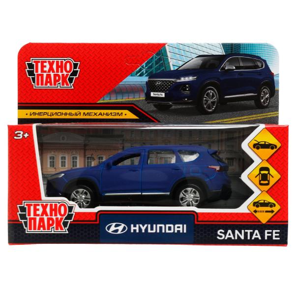 Machine en métal HYUNDAI SANTAFE SOFT 12 cm, double, bagage, inerw, СИНИЙ, kor. Parc technologique dans le cor.2*36шт