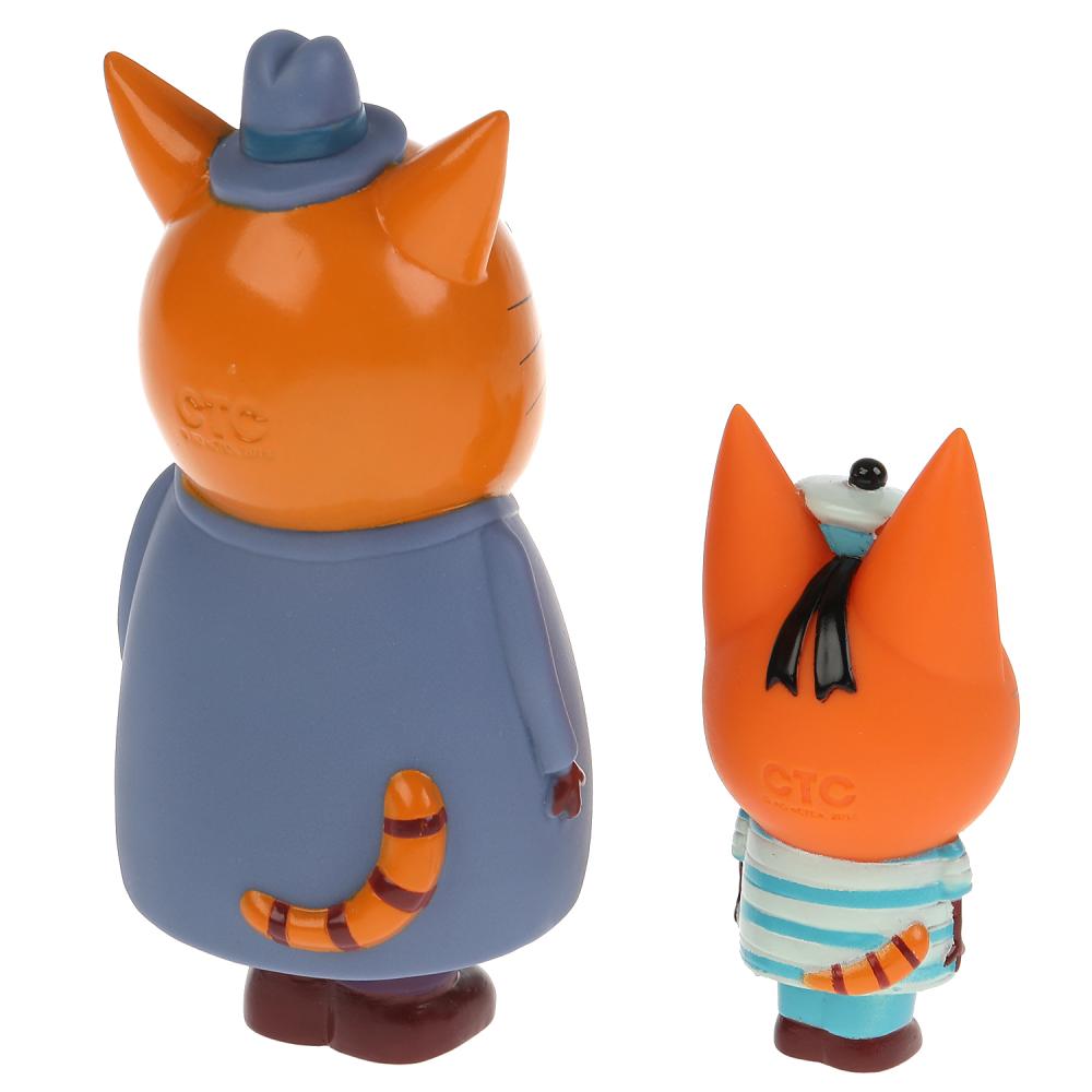 Игрушка пластизоль для ванны Капитошка Три Кота папа и Коржик, 2шт., сетка (русс. уп.) в кор.50шт