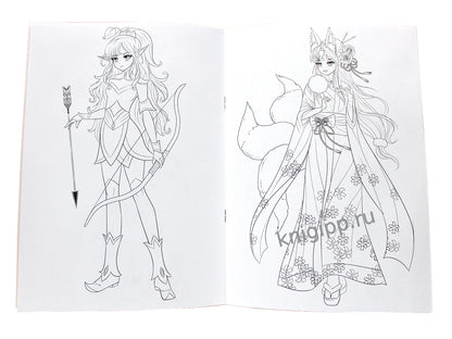 РАСКРАСКА Fashion Аниме. Magic style
