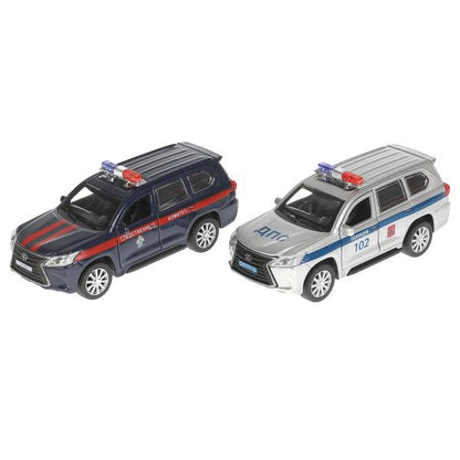 Machine en métal CHEVROLET TAHOE/LEXUS LX570 12 cm, double, bagage, moteur, assortiment. Технопарк уп-12шт в кор.6уп