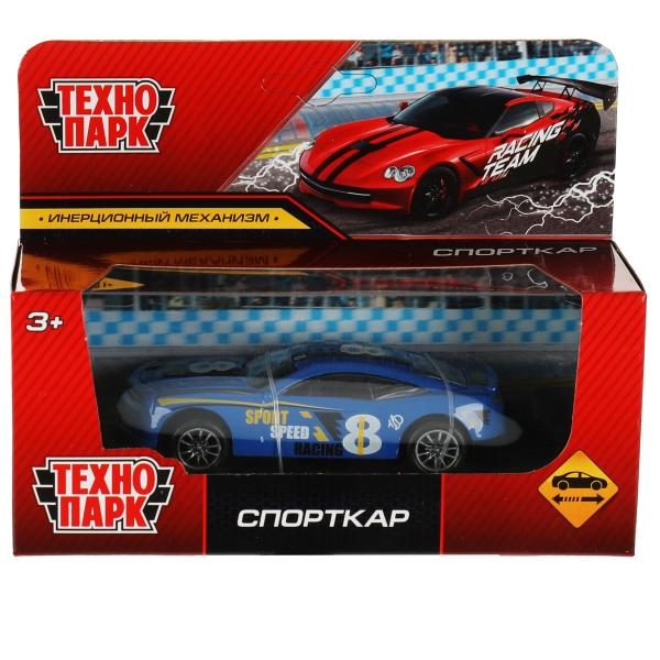 Машина металл СПОРТКАР, 10 см, инерция, кор. Технопарк в кор.2*120шт