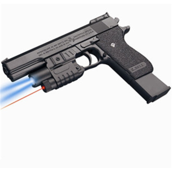 Pistolet avec laser. прицелом, с фонариком в пак. dans le cor.2*72шт