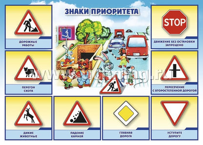 Комплект плакатов. Дорожные знаки
