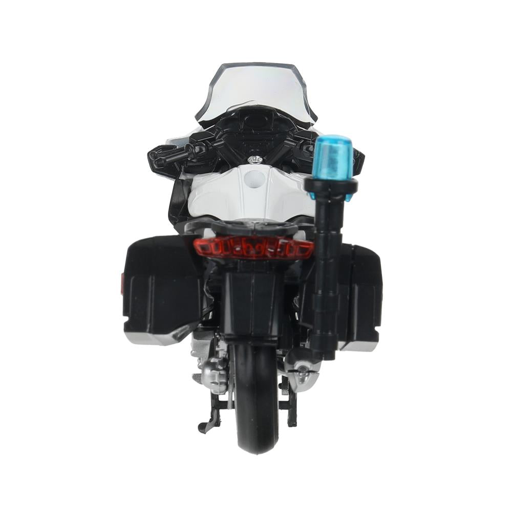 Модель металл свет-звук МОТОЦИКЛ BMW R1200 RT 13 см, подвиж дет, белый, кор. Технопарк в кор.2*24шт