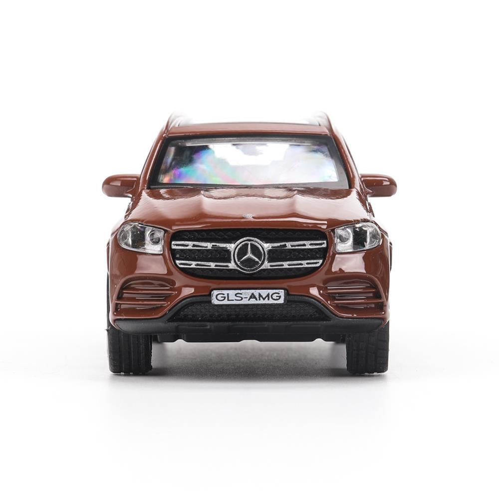 Машина металл MERCEDES-BENZ gls class amg 12см, дв,баг,ин,бронзовый, кор. Технопарк в кор.2*36шт