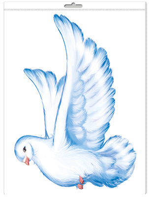 *ФМ-15009 ПЛАКАТ ВЫРУБНОЙ А4 В ПАКЕТЕ. Голубь (УФ-лак, в индивидуальной упаковке, с европодвесом и клеевым клапаном)