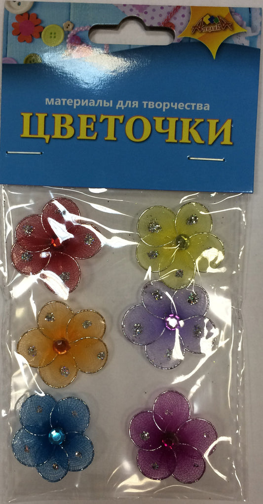 Декоративные самокл.Цветочки маленькие,С3083