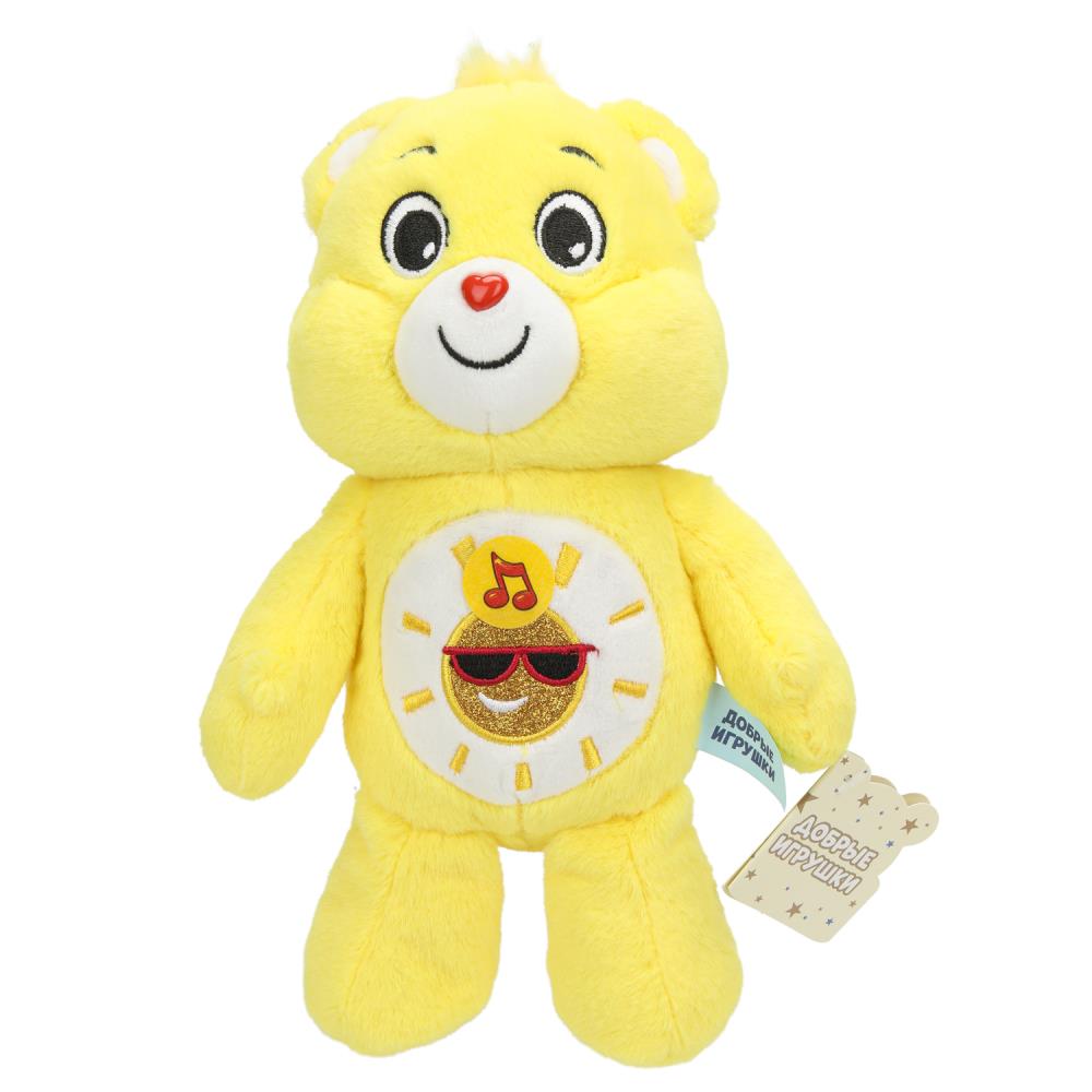 Игрушка мягкая мишка желтый 20см, озвуч. Добрые игрушки в кор.24шт