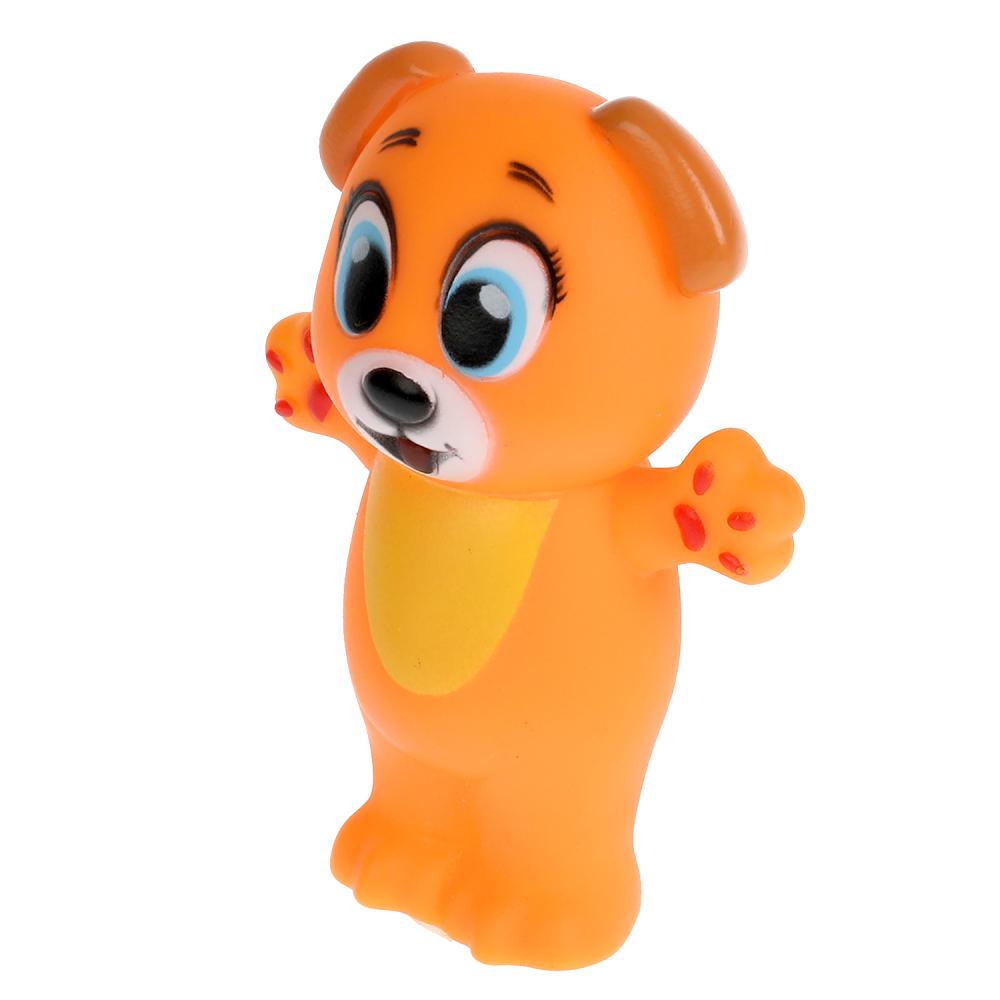 Игрушка для ванны собачка 9 см, в сетке, КАПИТОШКА в кор.2*240шт