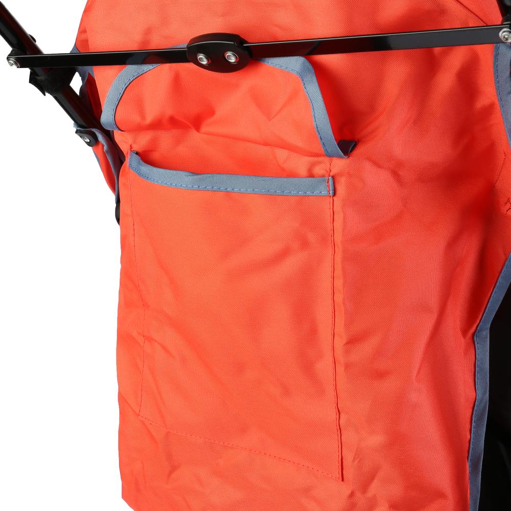 КОЛЯСКА-ТРОСТЬ "BIMBO" КОЛЕСА 8*5,5", ГЛУБОКОЕ КАНАПЕ, ЧЕХОЛ, 3 ТОЧ. РЕМЕНЬ, ЦВЕТ КРАСНЫЙ в кор.4шт