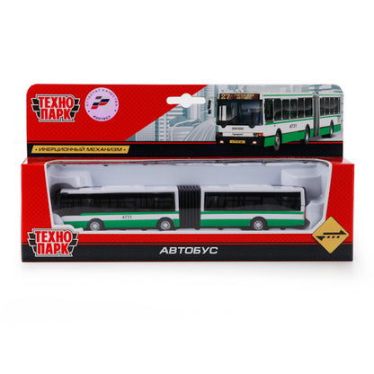 АВТОБУС (С ГАРМОШКОЙ) "ТЕХНОПАРК" МЕТАЛЛ. ИНЕРЦ. 18СМ В РУСС. КОР. в кор.2*24шт