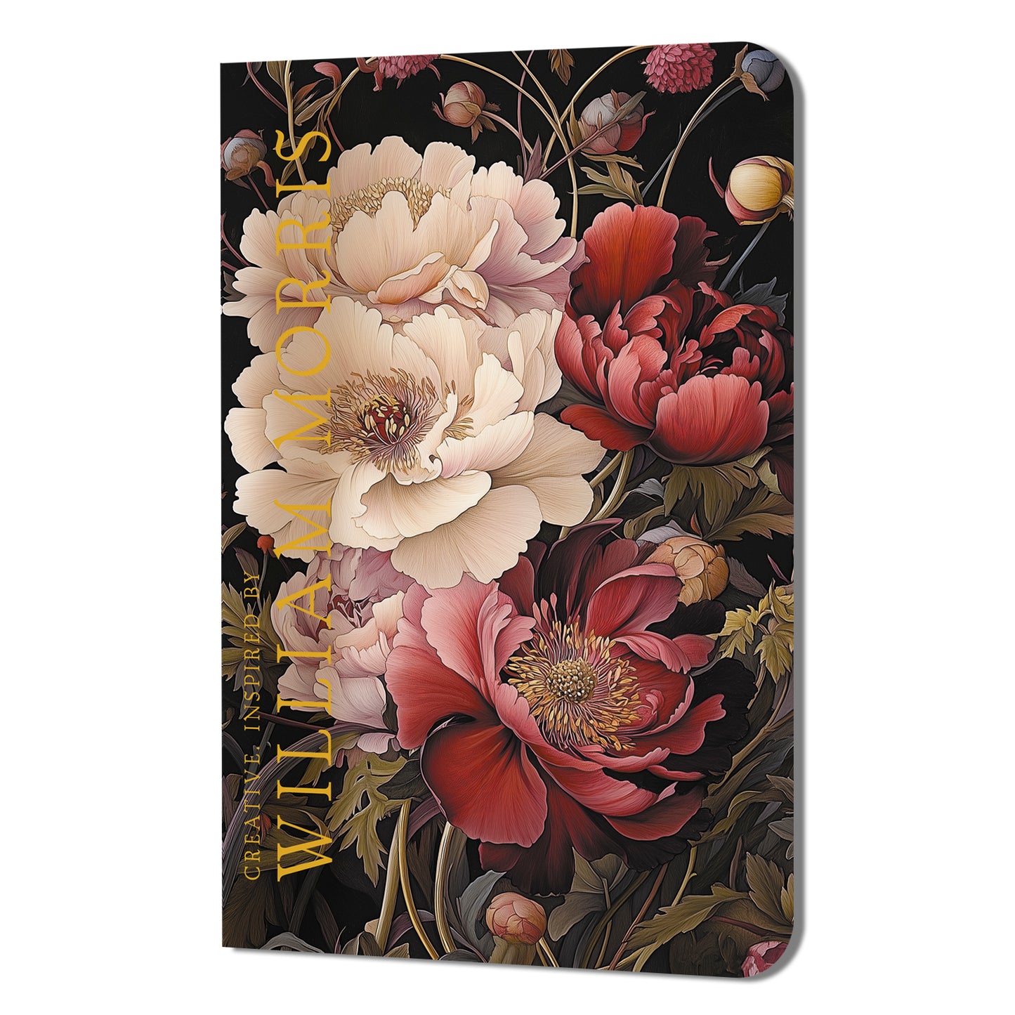 Bloc créatif. Inspiré par William Morris (пионы на темном фоне)