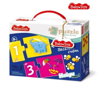Пазлы макси парные "Веселый счет" 20 элементов BABY TOYS