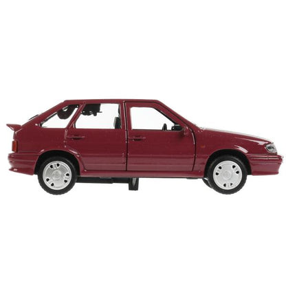 Машина металл LADA -2114 "SAMARA", 12 см, двер, баг, инерц, фиолетовый, кор. Технопарк в кор.2*36шт