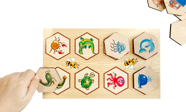 Лото с деревянными фишками "Пчелка"