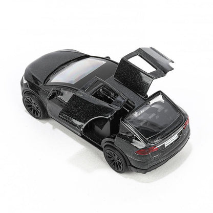 MODELX-12-BK Machine en métal tesla model x plaid 12 cm, double, noir, couleur. Parc technologique dans le cor.2*36шт