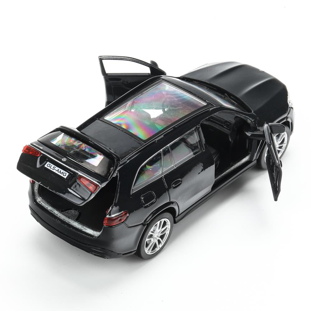 Машина металл MERCEDES-BENZ gls class amg 12см, дв,баг,ин,темно-серый, кор. Parc technologique dans le cor.2*36шт