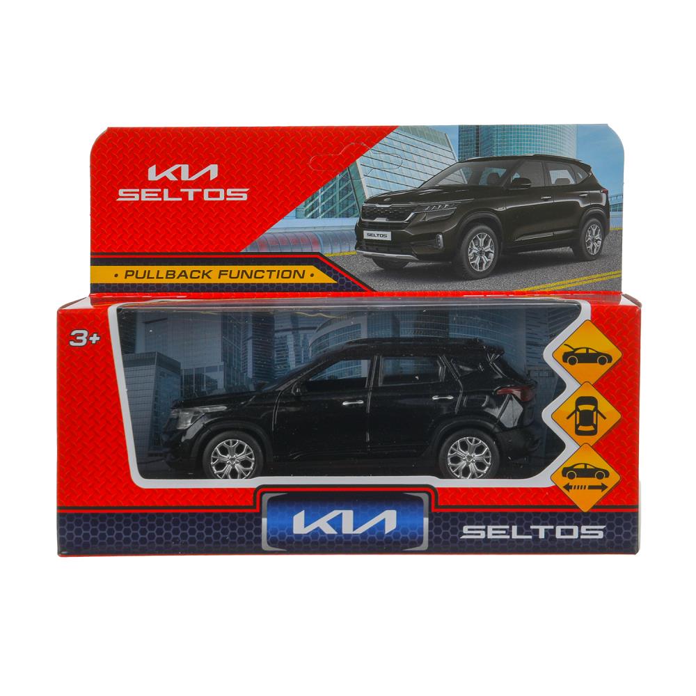 SELTOS-12-BK Машина металл KIA seltos длина 12 см, двери, багаж., инерц, черный, кор. Технопарк в ко
