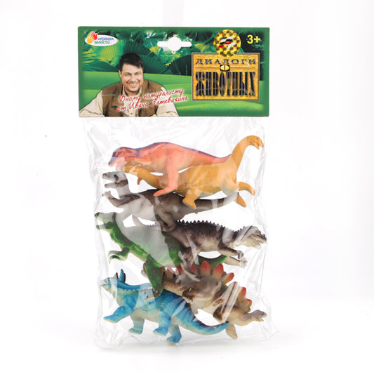 НАБОР ИЗ 7-И ДИНОЗАВРОВ "ИГРАЕМ ВМЕСТЕ" 12,5СМ, В АССОРТ. В ПАК. (РУСС. УП.) в кор.8*12наб
