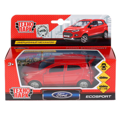 Véhicule en métal FORD Ecosport gros 12 cm, ouvert. двери, инерц. dans le cor. Parc technologique en cor.2*24шт