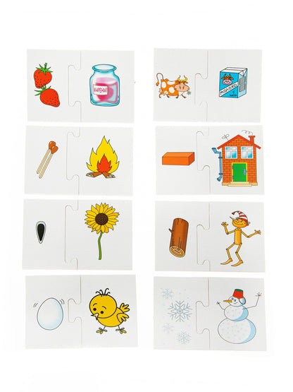 Игра обучающая. Половинки "Что получится?"