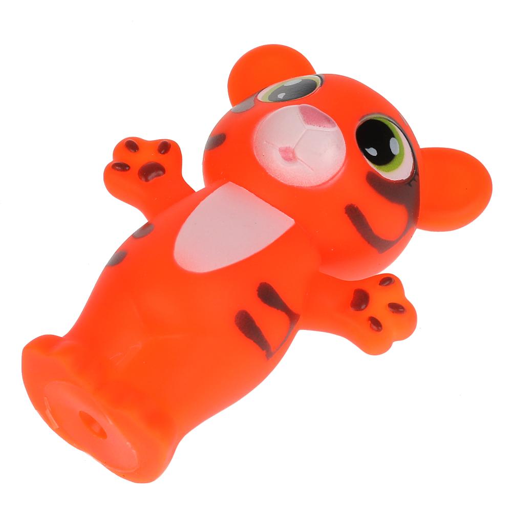 Игрушка для ванны тигренок 9 см, в сетке, КАПИТОШКА в кор.2*240шт