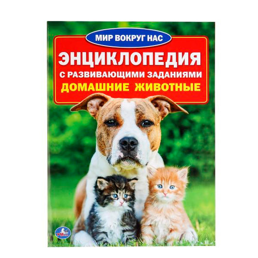 "УМКА". ДОМАШНИЕ ЖИВОТНЫЕ (ЭНЦИКЛОПЕДИЯ А4 С РАЗВИВАЮЩИМИ ЗАДАНИЯМИ) 214Х290ММ, 16 СТР. à kor.30шт