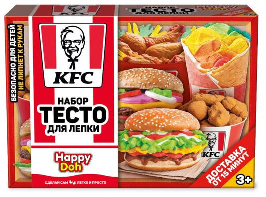 Набор для лепки ДОСТАВКА kfc 24 см HAPPY DOH в кор.8шт