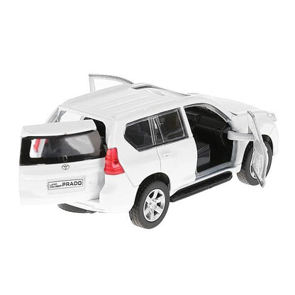 Машина металл "TOYOTA PRADO", длина 12см, открыв. двери, инерц, БЕЛЫЙ в кор.Технопарк в кор.2*36шт