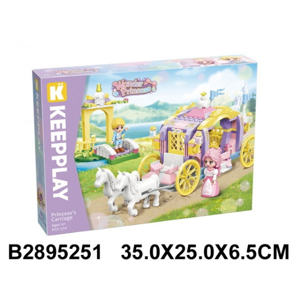 Конструктор пласт. карета с фигурками, 374дет. в кор. в кор.18шт