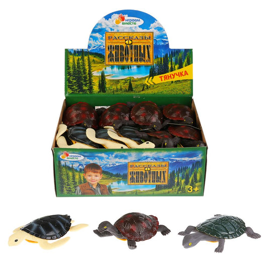 Игрушка пластизоль тянучка Играем вместе черепаха 13см 3асс. в дисплее уп-12шт в кор.10уп
