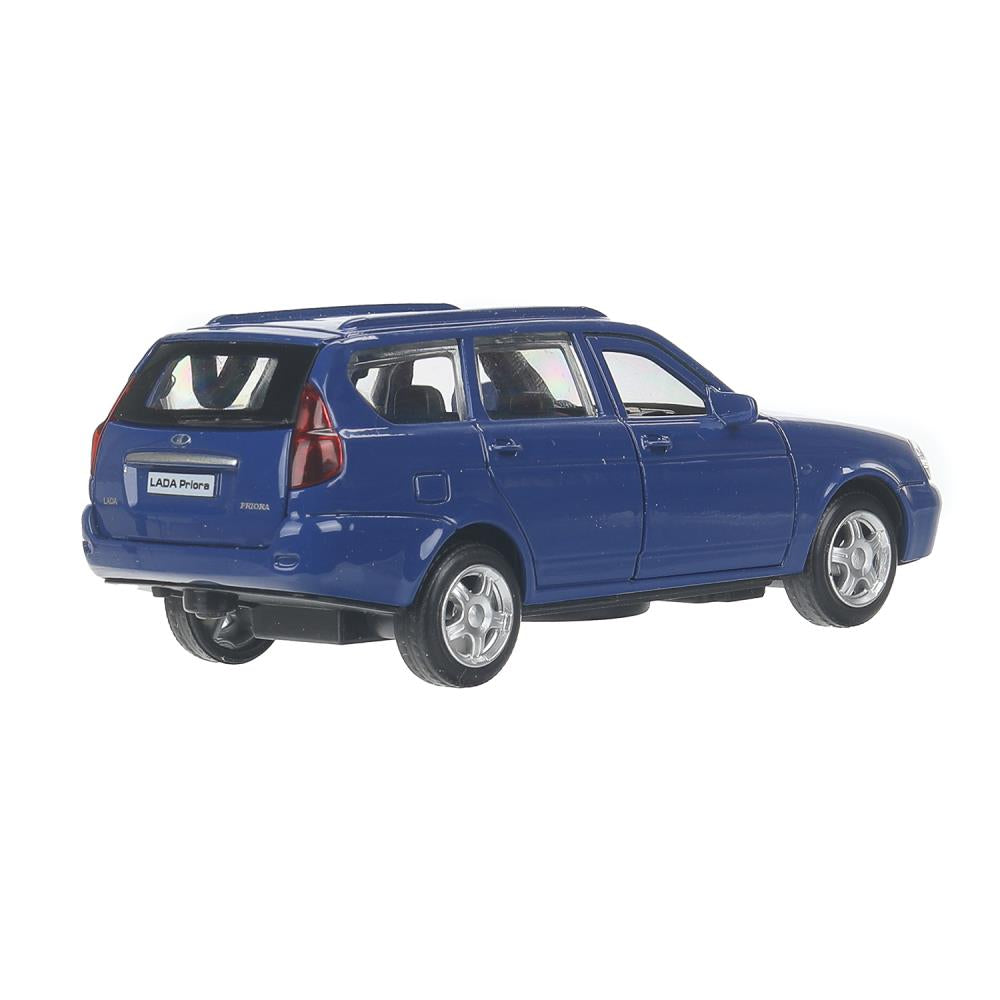 Машина металл LADA PRIORA длина 12 см, двери,багаж,инерц,синий, в кор. Технопарк в кор.2*36шт