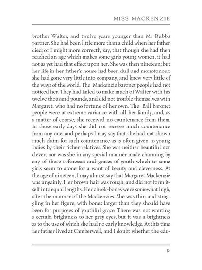 Miss Mackenzie = Мисс Макензи