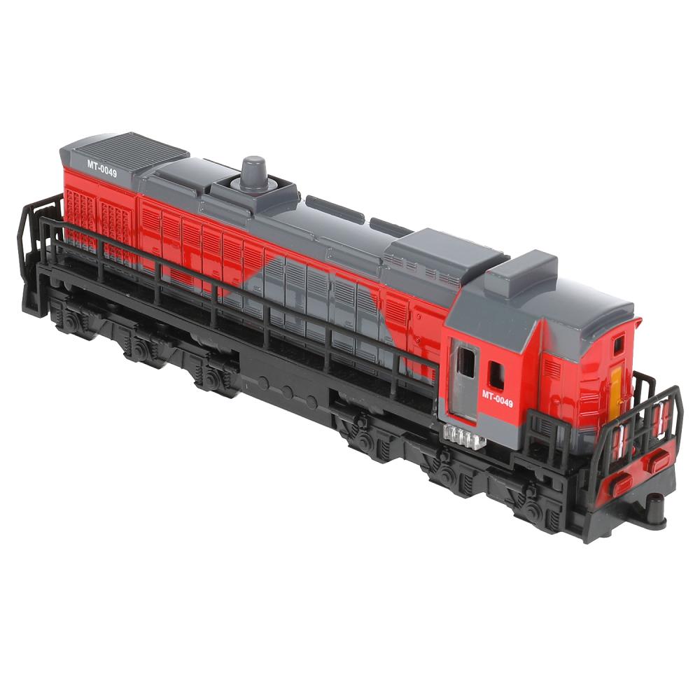 LOCOTEM18B-19-GYRD Модель металл ЛОКОМОТИВ 19 см, двери, инерц, красн, кор. Parc technologique en cor.2*24шт