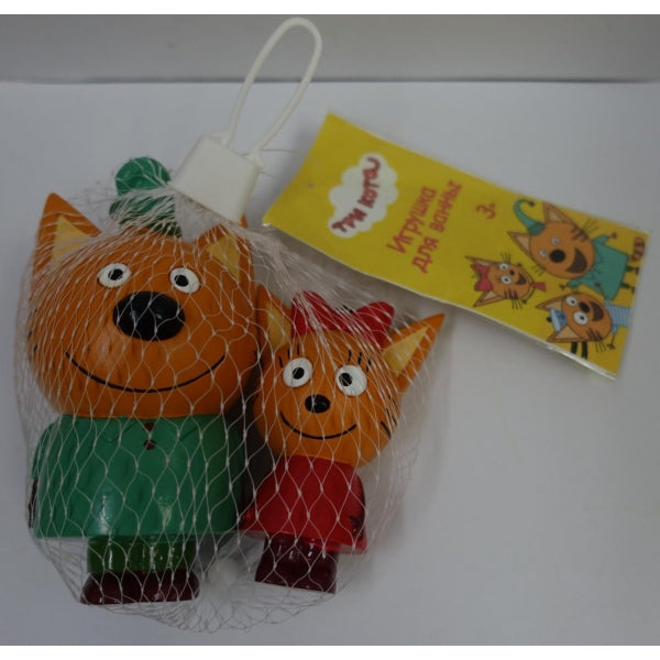 ИГРУШКА ПЛАСТИЗОЛЬ ДЛЯ ВАННЫ Капитошка Три Кота (Карамелька и Компот) в сетке (русс уп) в кор.100шт