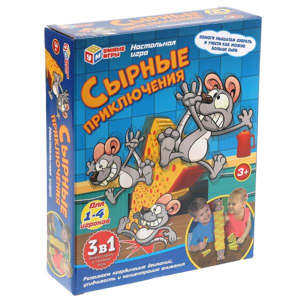 Настольная игра сырные приключения, кор.19,5*24,5*6см Умные игры в кор.2*36шт