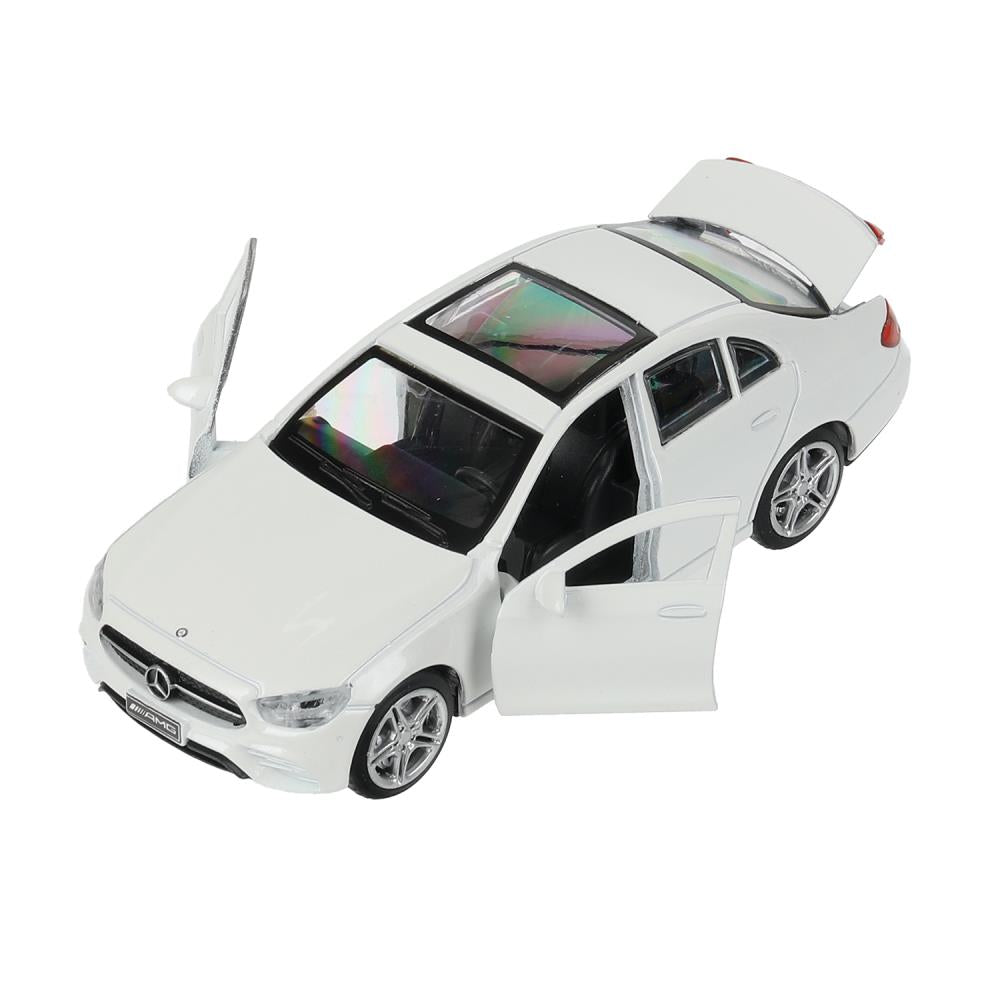 Машина металл MERCEDES-BENZ classe e amg 12см, дв,баг,ин,белый, кор. Parc technologique dans le cor.2*36шт