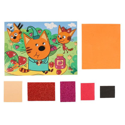 Набор д/тв-ва MultiArt Объмная аппликация наклейками ЕВА (17х23см) Три Кота в пак уп-10шт в кор.10уп